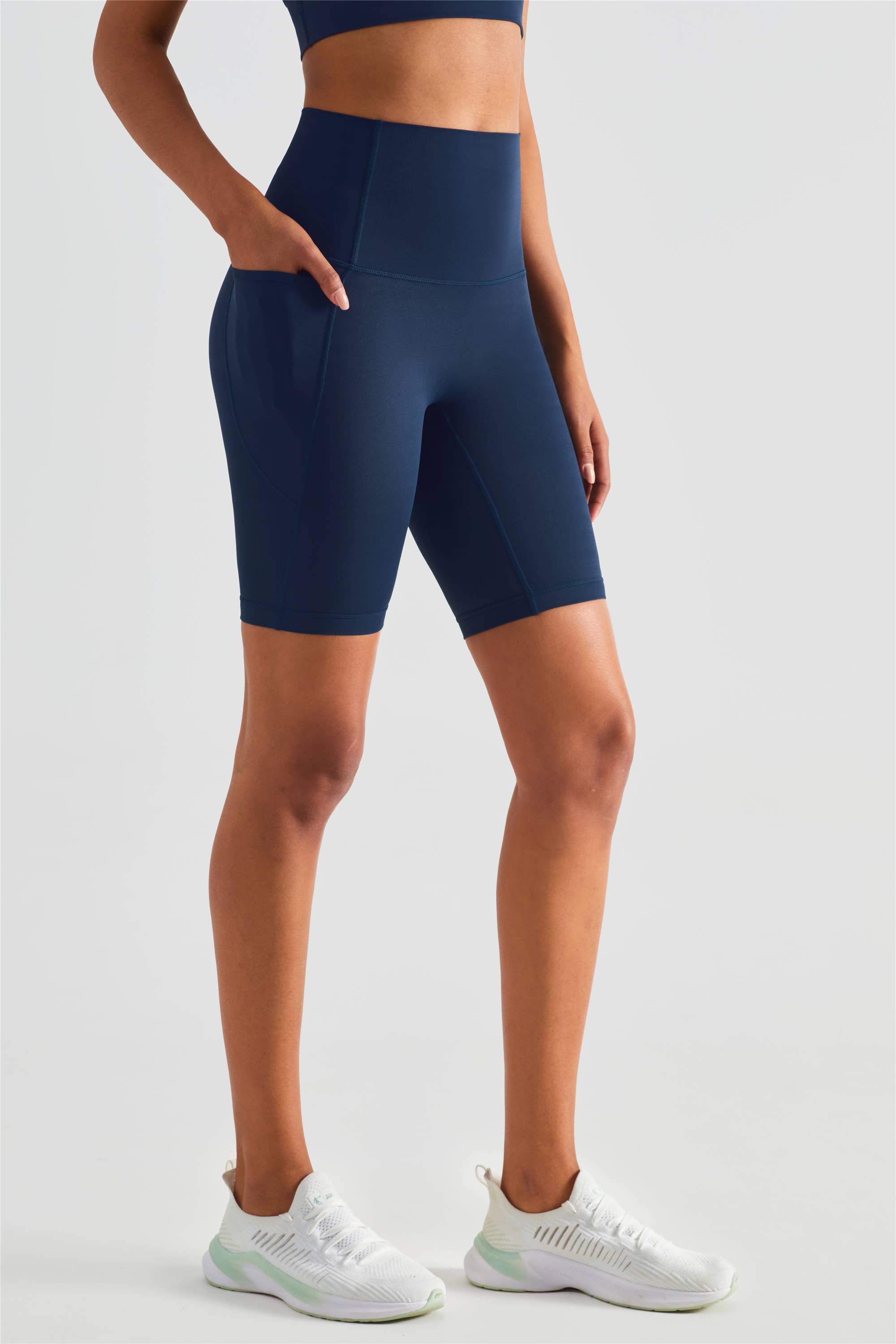 Faye High-Waist Biker Shorts with Side Pocket